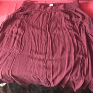 Burgundy Skirt